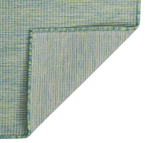 Tapete de tecido plano para exterior 200x280 cm turquesa