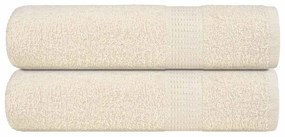 Toalhas de mãos 2 pcs 50x100 cm 360 gsm 100% algodão creme