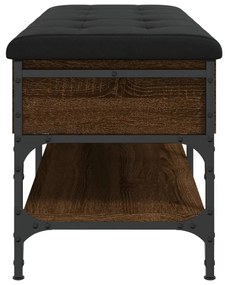 Banco sapateira 102x42x45cm derivados madeira carvalho castanho