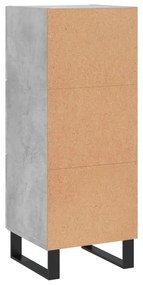Aparador 34,5x34x90 cm madeira processada cinza cimento