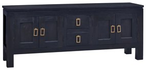 vidaXL Móvel de TV 110x30x45 cm mogno maciço castanho café preto-claro