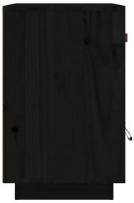 Mesas de cabeceira 2 pcs 40x34x55 cm pinho maciço preto