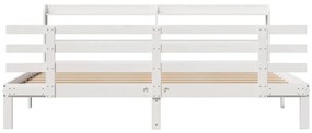 Estrutura de cama c/ cabeceira sem colchão 180x200 cm branco