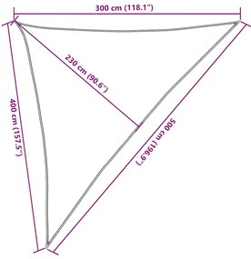 Para-sol estilo vela triangular 160 g/m² 3x4x5 m PEAD laranja