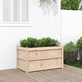 vidaXL Vaso/floreira de jardim 90x50x50 cm madeira de pinho maciça