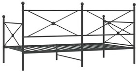 Cama de Dia sem Colchão 100x190 cm aço preto