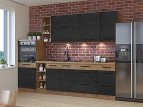 Conjunto de cozinha modular Wood Dark 130