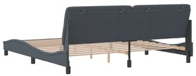 Estrutura de cama sem colchão 200x200 cm veludo cinzento-escuro