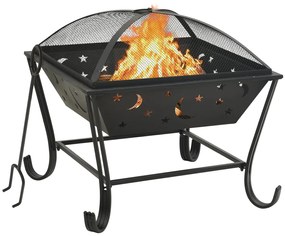 Braseira com atiçador 62 cm XXL aço