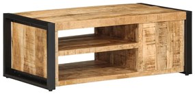 Mesa de centro 90x50x36 cm madeira de mangueira áspera maciça