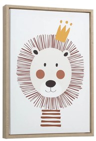 Kave Home - Quadro Uriana leão castanho 30 x 42 cm