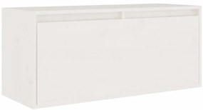 Móveis de TV 8 pcs madeira de pinho maciça branco
