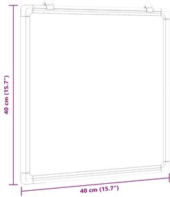 Quadro branco magnético 40x40x1,7 cm alumínio
