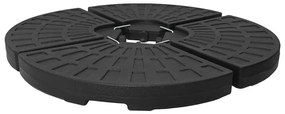 Base de guarda-sol em forma de ventoinha 4 pcs preto