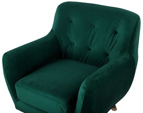 Poltrona em veludo verde esmeralda BODO Beliani