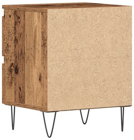 Cômoda de Cabeceira vidaXL Madeira Antiga 40x35x50 cm Madeira de Engen