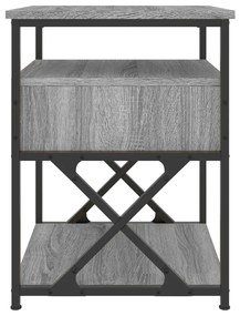 Mesa de cabeceira 40x42x55 cm derivados madeira sonoma cinza