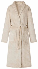 vidaXL Roupão sem Capuz Bege xxl Flanela