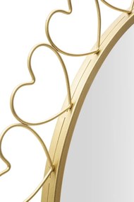 ESPELHO DE PAREDE CORAÇÕES Ø 80X2,5 CM DOURADO
