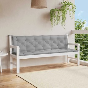 Almofadão banco jardim 200x(50+50)x7cm tecido oxford cinzento