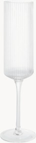 Copos de champanhe de vidro artesanais Ripple, conjunto de 2