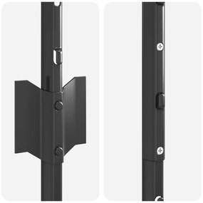 Postes de Cerca 44 pcs U-Channel Cinza 140 cm Aço