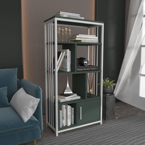 Estante Valero – Verde e Branco – 60 cm x 120 cm x 29,6 cm
