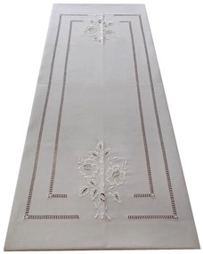 175x275 cm Toalha de mesa de linho bordada a mão - bordados da lixa - Toalha Creative Bouquet