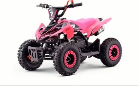 Mini Moto 4 Infantil para crianças 5 a 9 anos 50CC Beneo Motors MTX, velocidade até 40 Km/h com limitador rosa