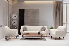 Sofá de 3 Lugares Enna – Bege – 220x87x87 cm