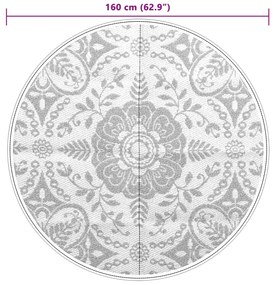 Tapete de exterior Ø160 cm ARAKIL PP Rosa