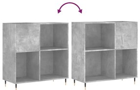 Armário p/ discos 84,5x38x89 cm derivados madeira cinza-cimento