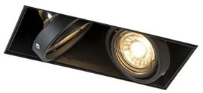 Foco embutido inteligente preto incl. 2 Wifi GU10 Trimless - Oneon 2