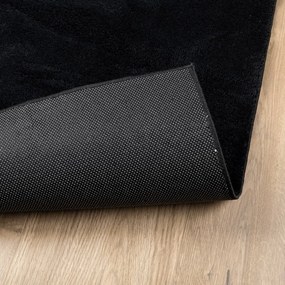 Tapete de pelo curto OVIEDO 200x200 cm preto