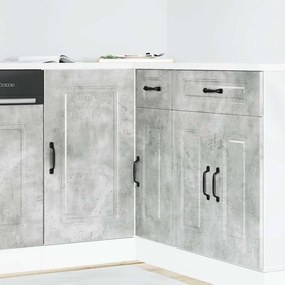 vidaXL Armário baixo de cozinha Kalmar betão madeira projetada cinza