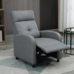 Poltrona Relax Reclinável até 155° Poltrona Reclinável Manual Estofado para Pessoas com Altura Inferior 195cm 67x87x98cm Cinza