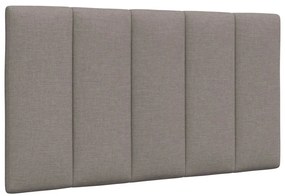 vidaXL Almofadão de cabeceira 80 cm tecido cinzento-acastanhado