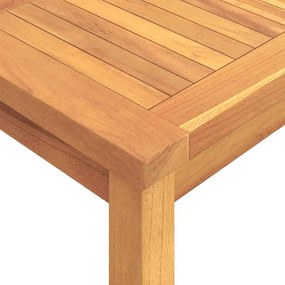3 pcs conjunto de jantar para jardim madeira de teca maciça