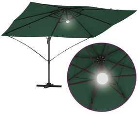 Guarda-sol Verde de Braço Articulado Verde Poliéster, Metal Grande