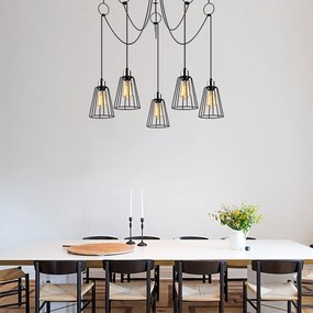 Chandelier Tel – Preto – Diâmetro 115 cm, Altura 130 cm