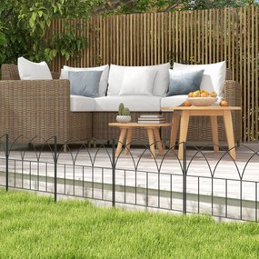 Cercas de Jardim 205x45,5 cm Conjunto de 5 Cercas Decorativas para Jar