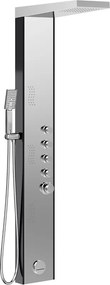 Mexen Damon painel de duche com bica, cromado/preto - 7623-04-17