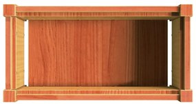 Vaso/floreira de jardim 60x31x31 cm pinho maciço castanho cera