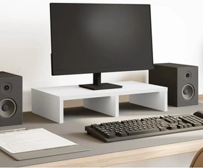 vidaXL Suporte para monitor 50x27x10 cm derivados de madeira branco