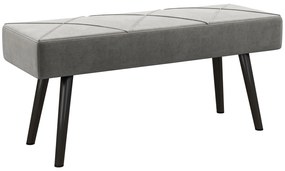 HOMCOM Banco de Pé de Cama Multifuncional e Moderno Banco de Dormitório com Pés de Aço e Assento Acolchoado 100x36x45 cm Cinza