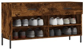 Banco sapateira 102x35x55 cm deriv. madeira carvalho fumado