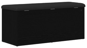 Banco de Armazenamento vidaXL Carvalho Preto 100x40x45 cm Madeira Reco