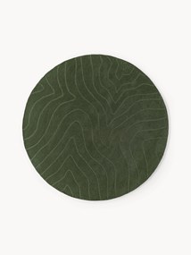 Tapete redondo em lã artesanal Aaron