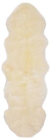 vidaXL Tapete em pele de carneiro 60x180 cm branco