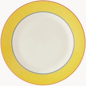 Prato marcador em porcelana fina Yellow Round Charger